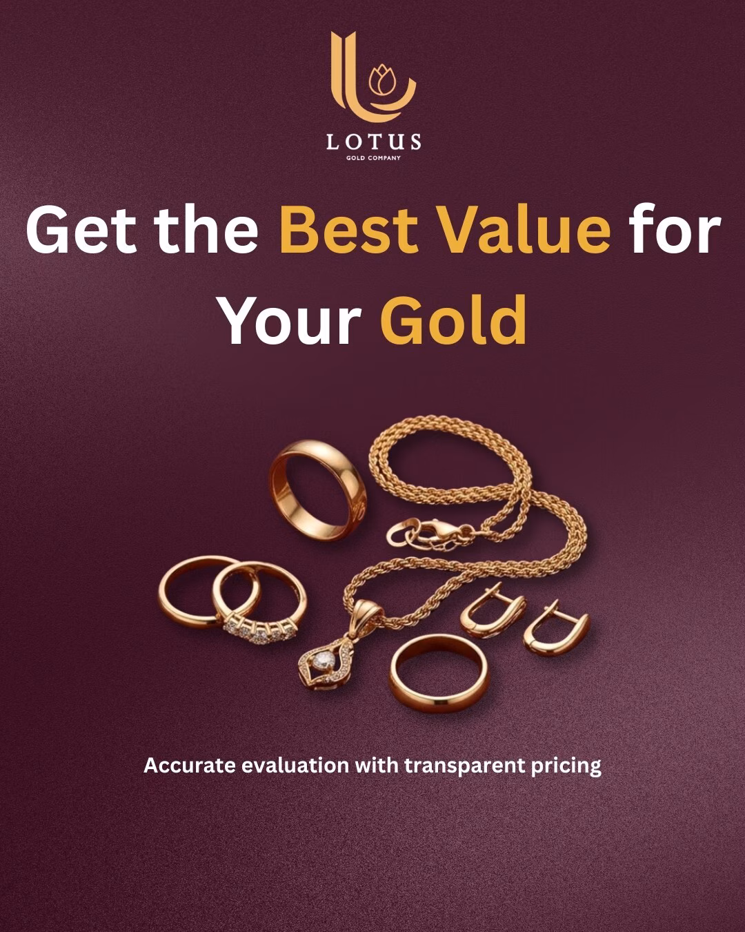 Gold jewelry being weighed on accurate scales at Lotus Gold Company